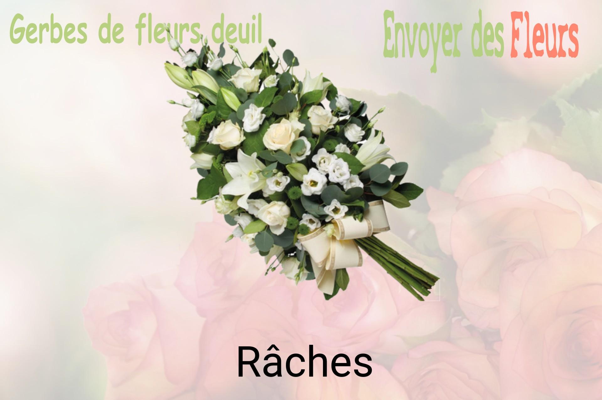 Gerbe de fleurs de deuil livrée à Râches